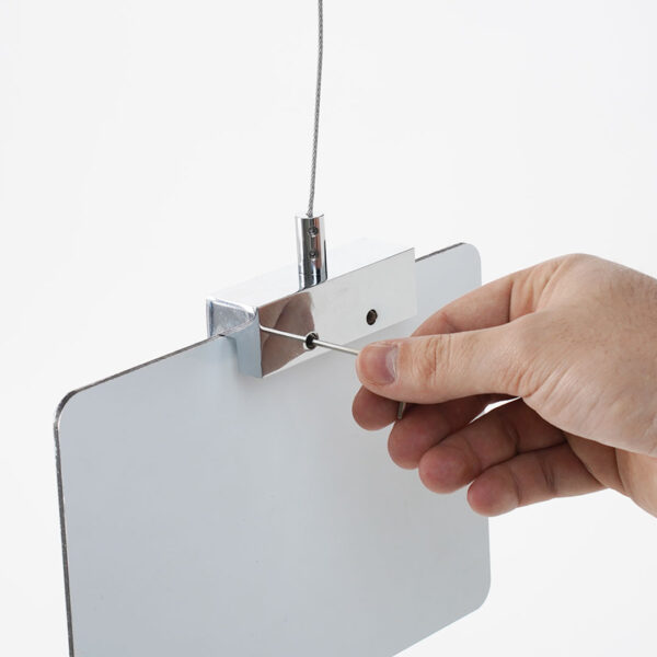 fissaggio distanziale a soffitto per targhe