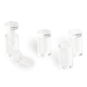 Distanziali in plexiglass per targhe forate sp. max 10 o 18mm