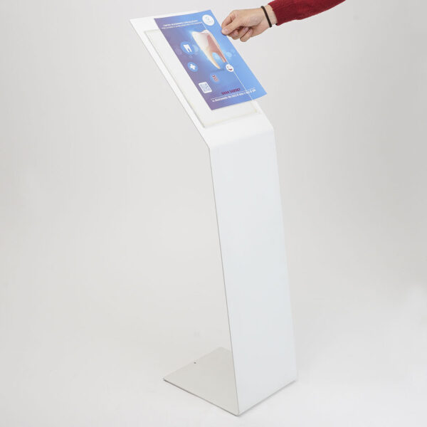 LGG07-MB-leggio-in-metallo-bianco-con-tasca-A4