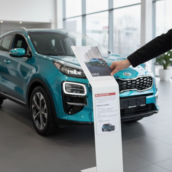 LGG08-MB-leggio-in-metallo-con-doppia-tasca-porta-avvisi-showroom-auto