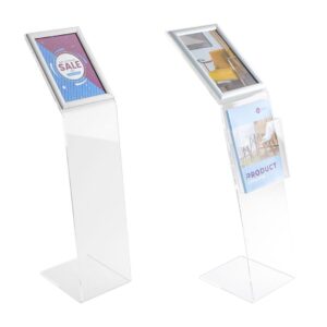 Leggio in plexiglass con con cornice a scatto