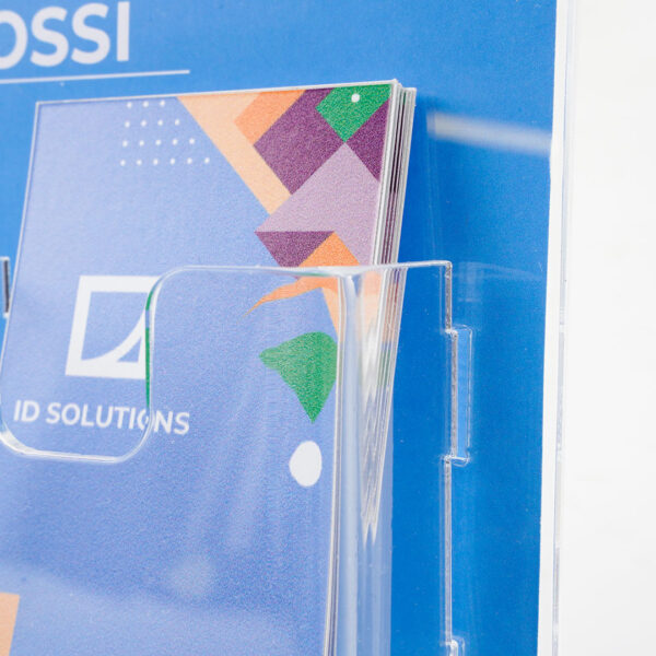 porta avvisi da banco con porta biglietti da visita