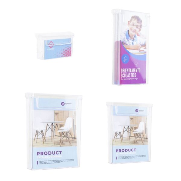 porta depliant e avvisi con coperchio