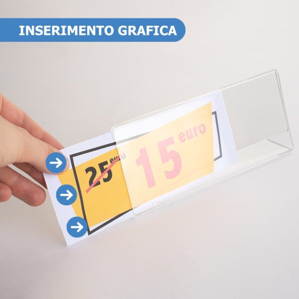 come inserire il foglio del porta nome da banco
