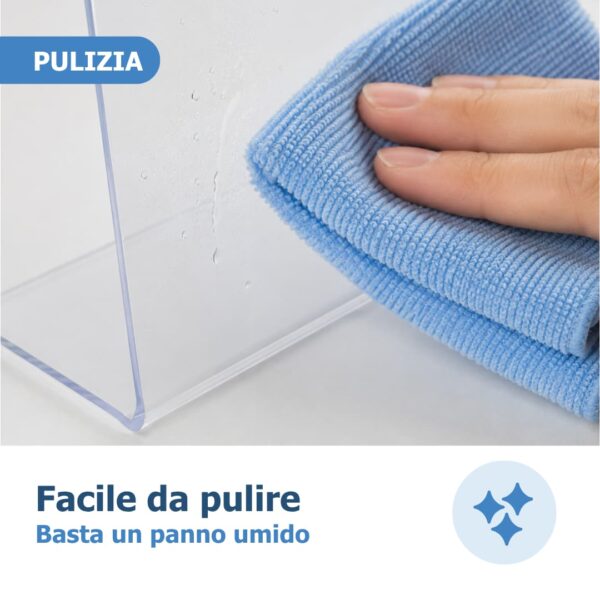 come pulire il porta nome in plexiglass