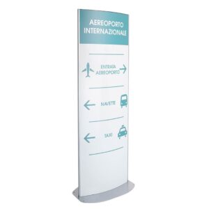 Totem bifacciale per esterni base L 70 cm