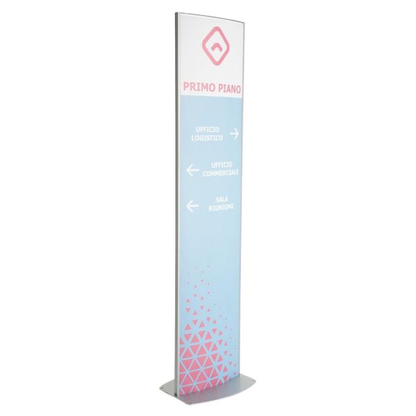 totem bifacciale autoportante con grafica personalizzata