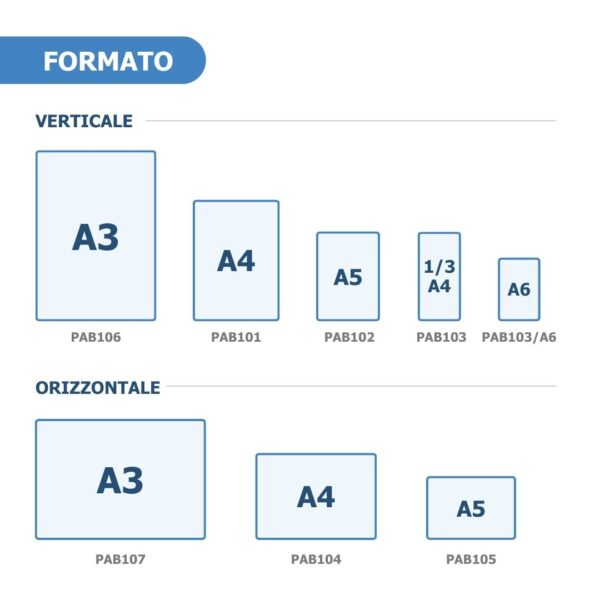 formati porta avvisi da tavolo