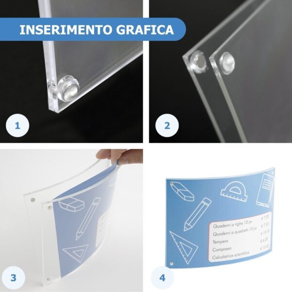 inserimento foglio nel porta avvisi