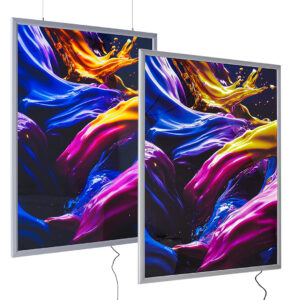 Cornici a scatto 70x100 - 100x140 cm LED a parete o sospese
