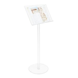 Leggio in plexiglass con reggilibro A3 orizzontale
