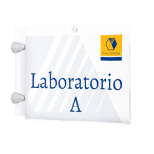 Tasche in plexiglass con distanziali a bandiera - Linea PLEXI