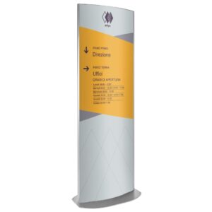 Totem bifacciale per interni base L 70 cm