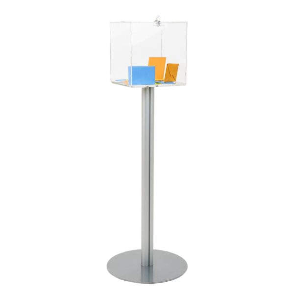 cubi in metacrilato con fessura e serratura da terra