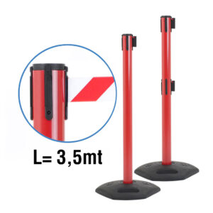 Paletti delimitatori per cantiere in PVC Rosso per esterno