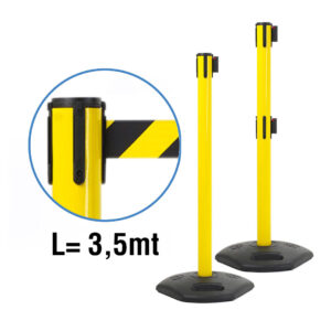 Paletti delimitatori per cantiere in PVC Giallo per esterno