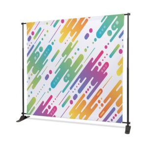 Backdrop portatile regolabile con stampa su tessuto