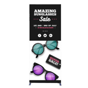 Totem portatile economico in tessuto intercambiabile Zipwall SLIM