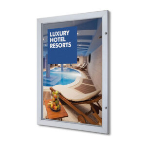 Bacheca da interno con anta a libro porta poster