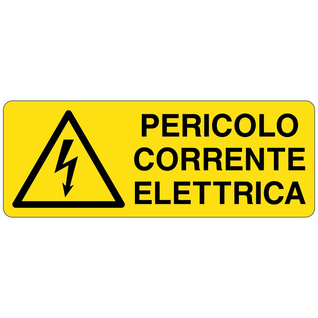 Cartello in alluminio Pericolo corrente elettrica
