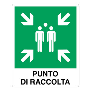 Cartello in alluminio "Punto di raccolta"