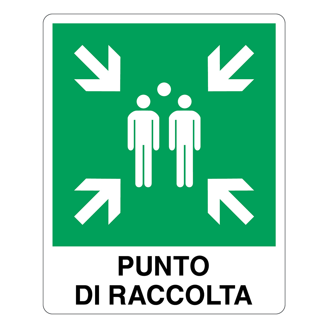 Cartello in alluminio Punto di raccolta