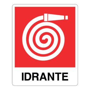 Cartello in alluminio "Lancia antincendio idrante"