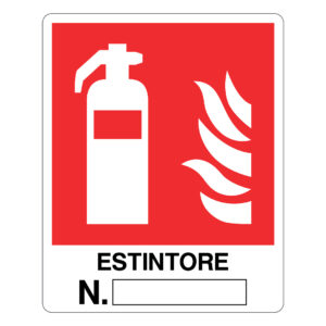 Cartello in alluminio "Estintore N"