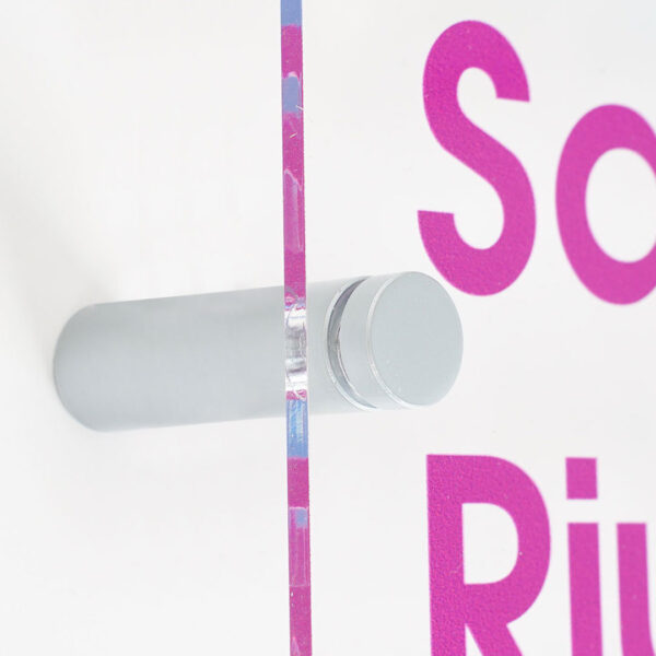 distanziale per targhe in plexiglass con fori