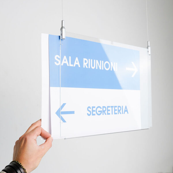 tasca in plexiglass grafica intercambiabile