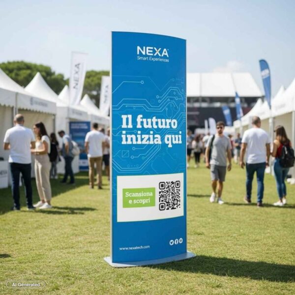 totem da esterni personalizzato per fiera eco tech