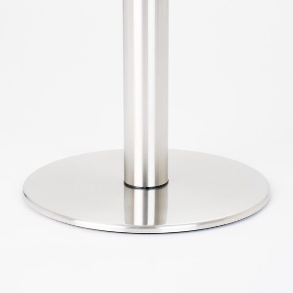 base piatta antinciampo colonnina segnapercorso silver con anello anti ruggine in ABS